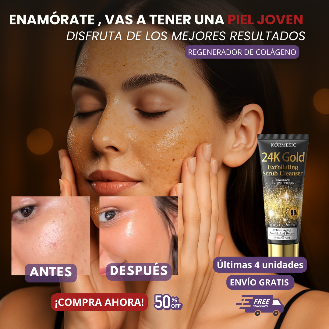 Golden Glow 24K – Exfoliación de Lujo, Adiós Células Muertas Hoy